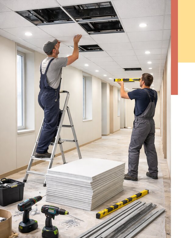 Ремонт потолка Армстронг в Армавире от 4559 руб. — быстро и недорого | ОТДЕЛОЧНИК-Рмв