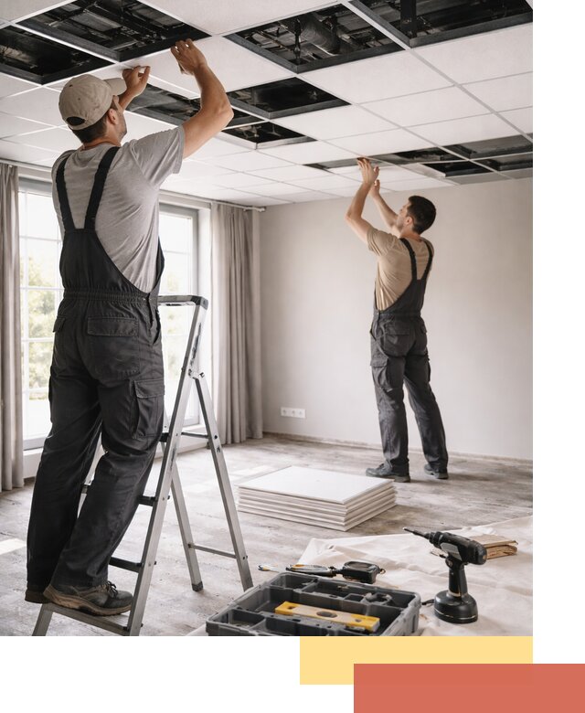 Замена плит подвесного потолка в Армавире быстро и качественно