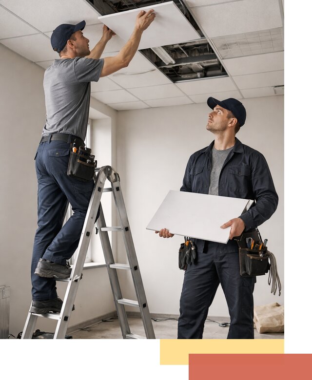 Обслуживание подвесного потолка в Армавире — ремонт и чистка