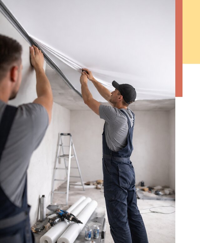 Монтаж матового натяжного потолка в Армавире от 4559 руб./м² — быстро и недорого | ОТДЕЛОЧНИК-Рмв