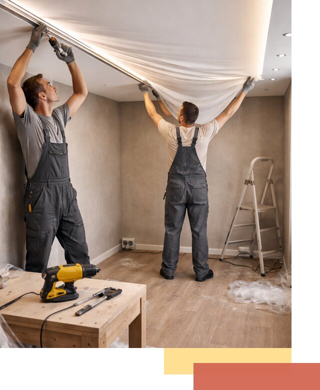 Монтаж натяжного потолка с подсветкой в Армавире цена и сроки