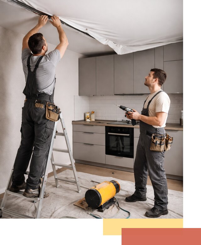 Монтаж натяжного потолка на кухне в Армавире