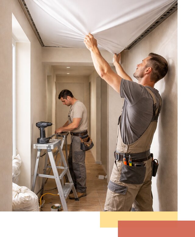 Монтаж натяжного потолка в прихожей в Армавире