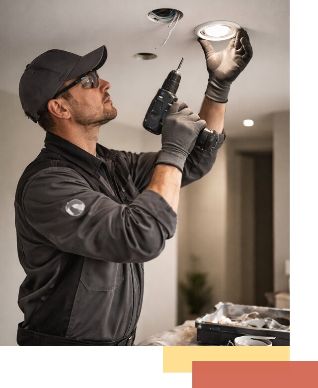 Установка точечных светильников в натяжной потолок в Армавире