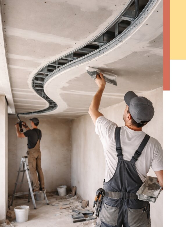 Криволинейный потолок из гипсокартона в Армавире от 2128 руб./м2 | ОТДЕЛОЧНИК-Рмв