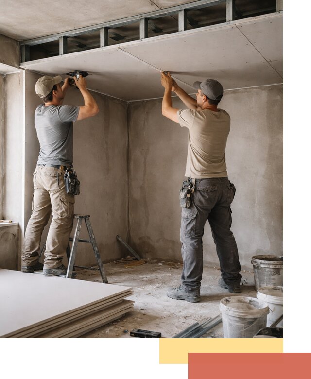 Короб из гипсокартона на потолке под ключ в Армавире