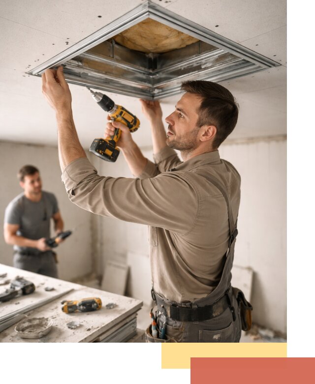 Монтаж люка в потолок из ГКЛ в Армавире