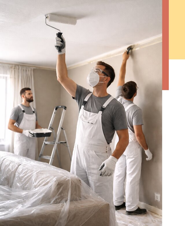 Покраска потолка водоэмельсионной краской в Армавире от 2229 руб/м² — услуги под ключ | ОТДЕЛОЧНИК-Рмв