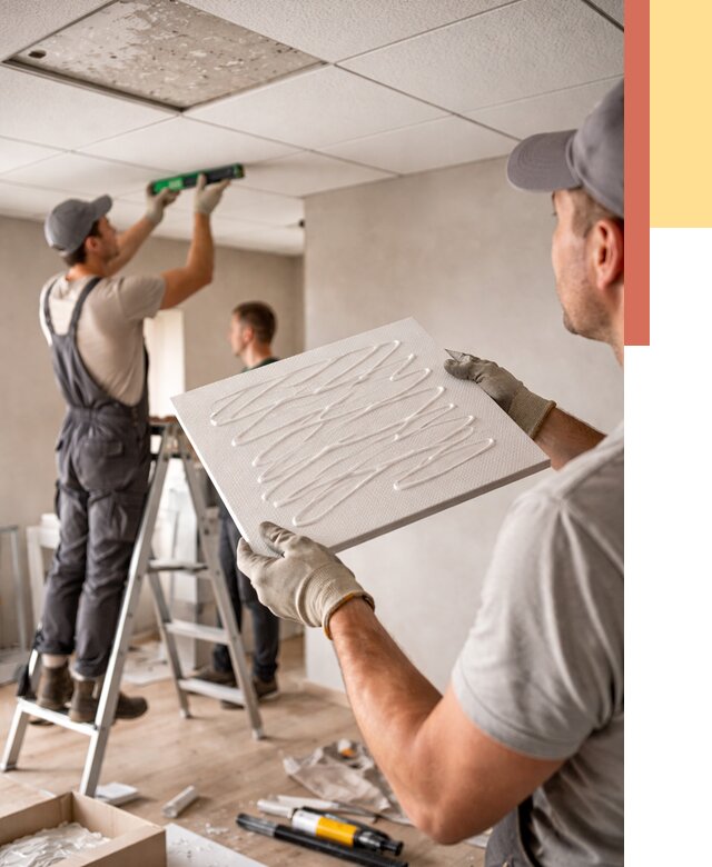 Монтаж потолочной плитки в Армавире от 4559 руб. — быстро и недорого | ОТДЕЛОЧНИК-Рмв