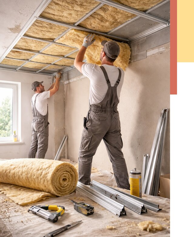 Утепление потолка в Армавире от 7294 руб/м2 — недорого, быстро, под ключ | ОТДЕЛОЧНИК-Рмв